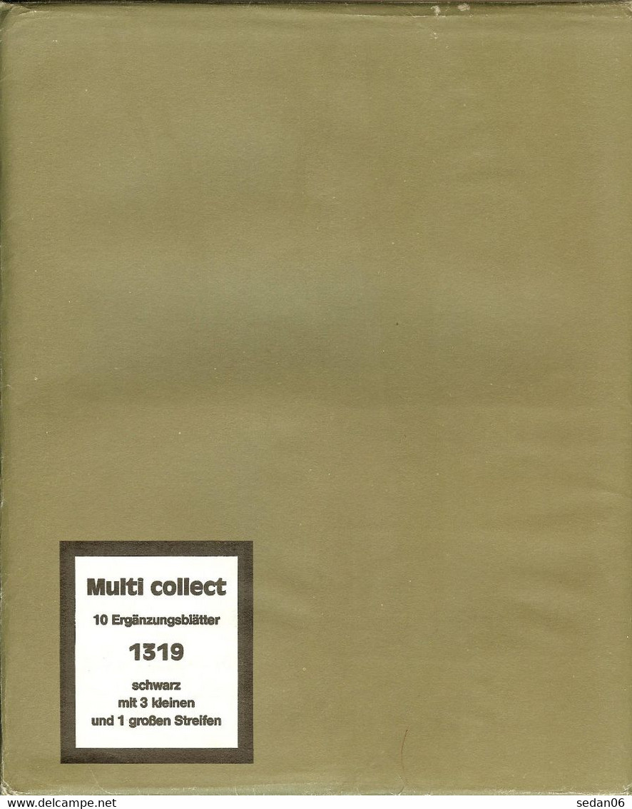 Lindner - Feuilles MULTI-COLLECT à 4 Bandes Fond Noir REF. 1319 (paquet Entamé Avec 9 Feuilles) - For Stockbook