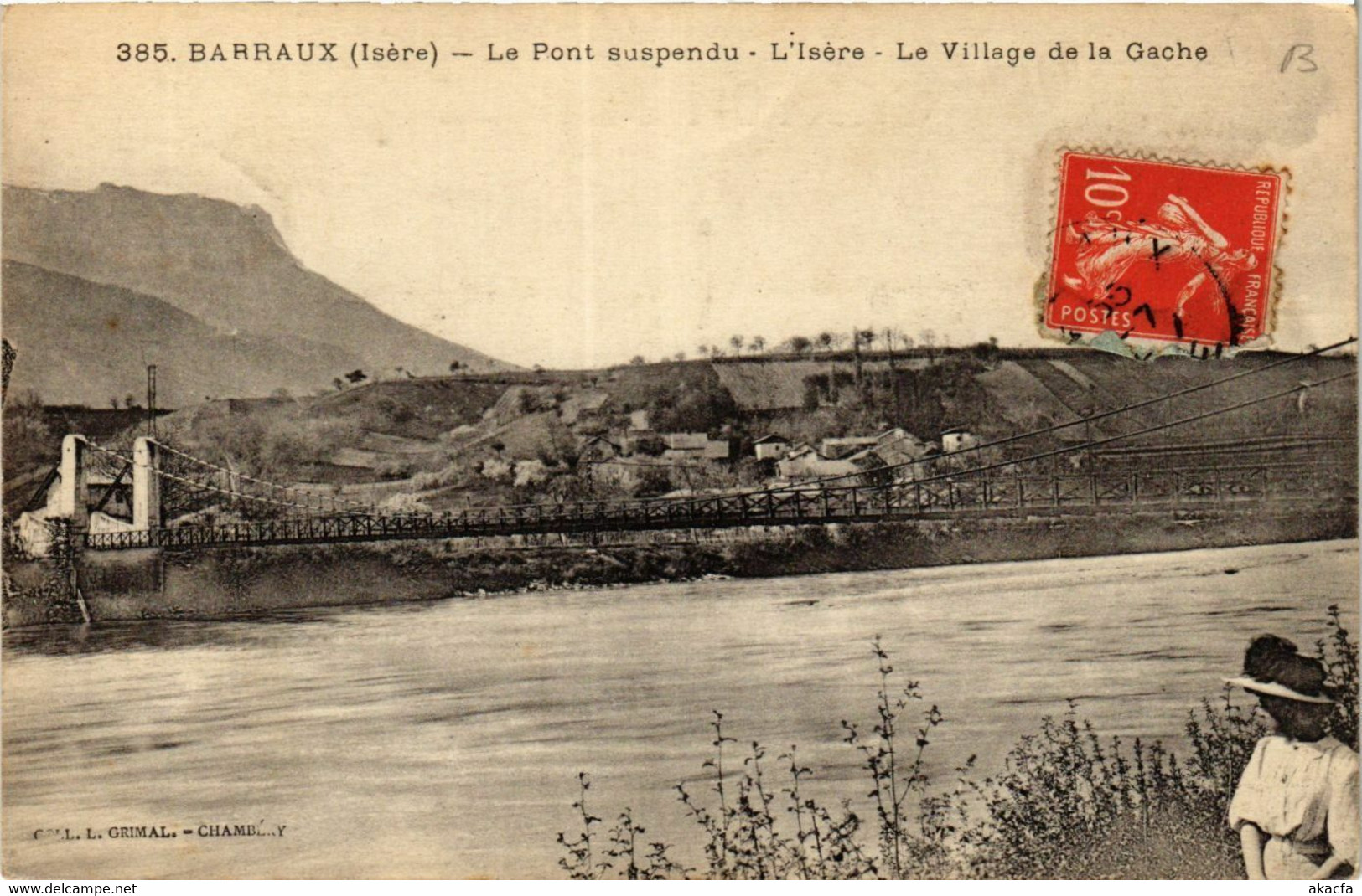 CPA BARRAUX - Le Pont Suspendu - L'Isere-Le Village De La Gache (433515) - Barraux