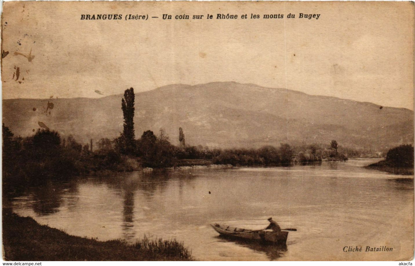 CPA BRANGUES - Un Coin Sur Le Rhone Et Les Monts Du Bugey (433703) - Brangues