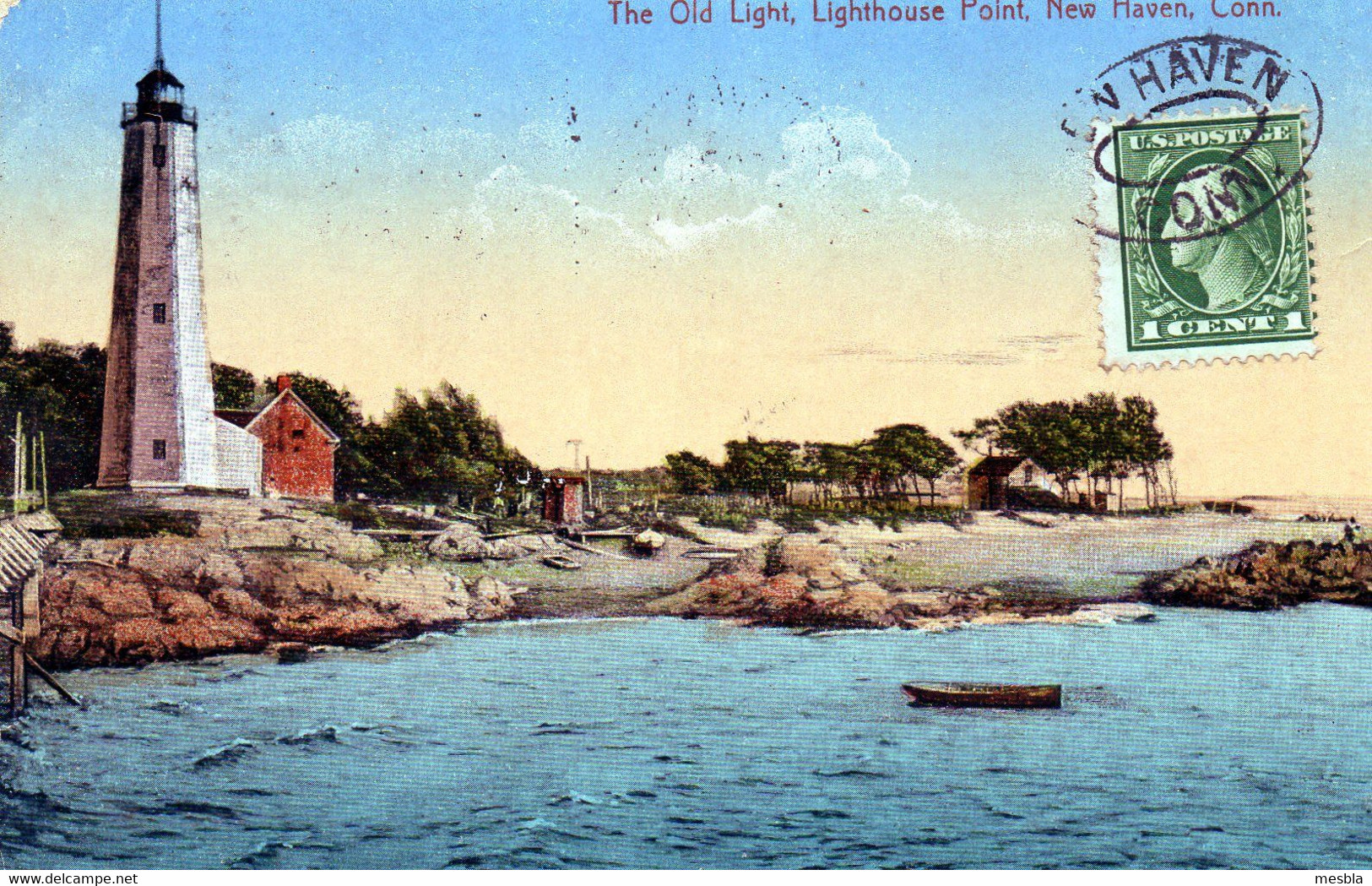 CPA -  NEW  HAVEN - Conn. - The Old Light,  Lighthouse Point - - New Haven