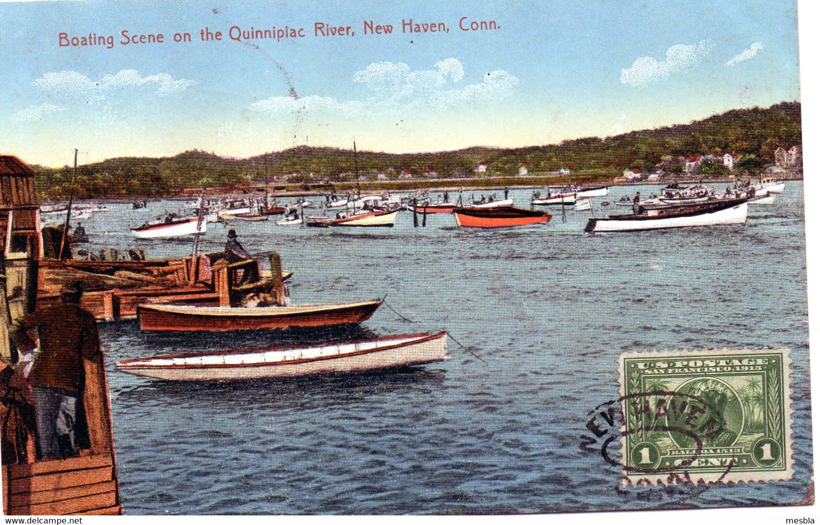 CPA -  NEW  HAVEN - Conn. - Boating Scene On The Quinnipiac River - 1913 - New Haven