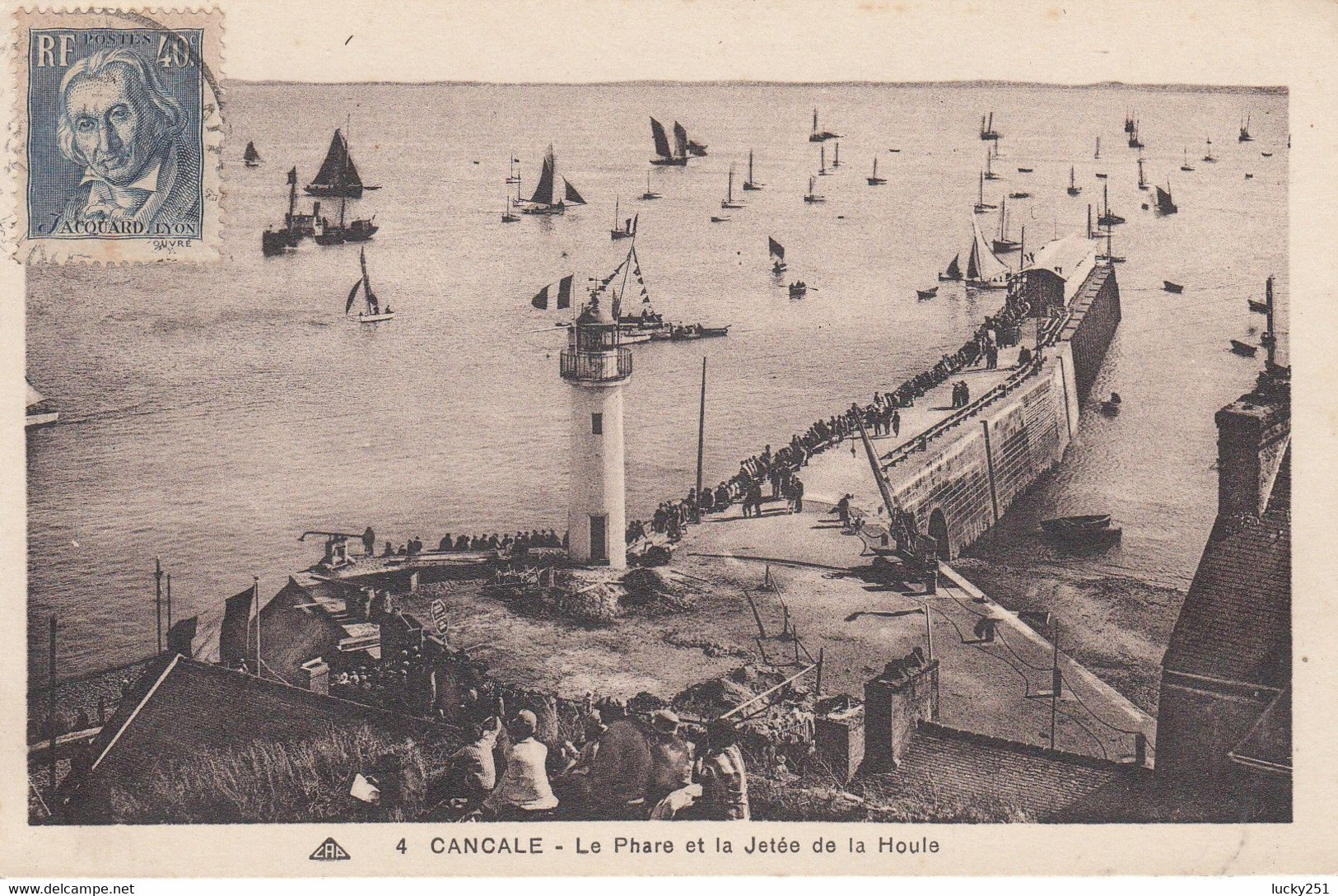 France - Phare - Cancale - Le Phare Et La Jetée De La Houle  - Circulée - Leuchttürme