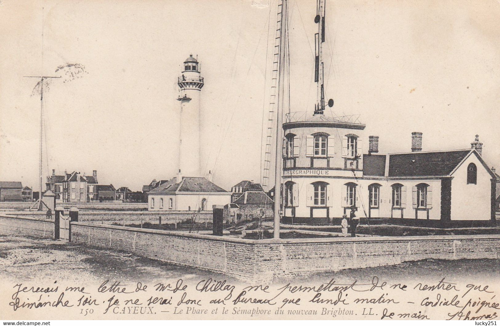 France - Phare - Cayeux - Le Phare Et Le Sémaphore Du Nouveau Brighton - Circulée - Vuurtorens