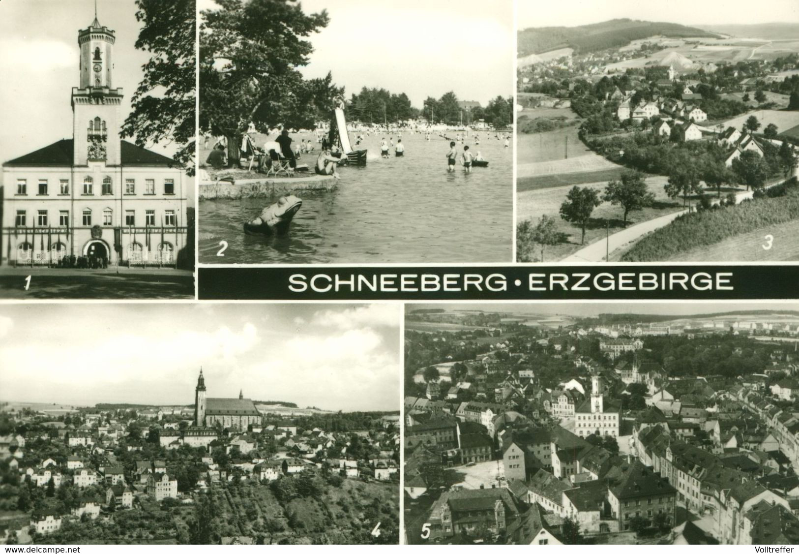 DDR Mehrbild AK Um 1976 Schneeberg Im Erzgebirge - Schneeberg