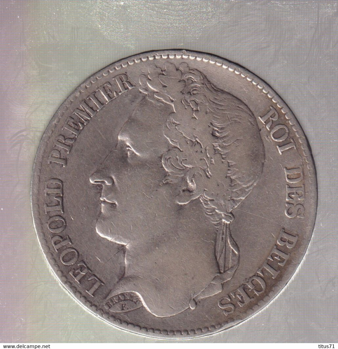 5 Francs Belgique 1848 - Léopold 1er- TTB+ - 5 Francs