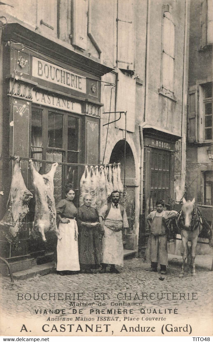 France (30 Gard) - Anduze - Boucherie A. Castanet - Anduze