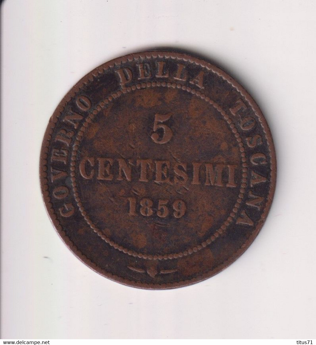 5 Centesimi Italie / Italy Toscane / Toscana 1859 TTB - Toscana