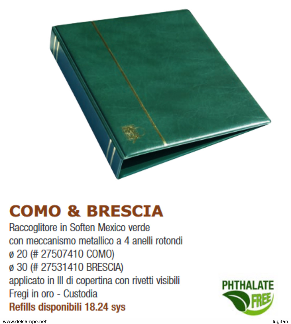 26 SVAR - Cartella Como - Colore Unico - Verde - Anelli Diametro 20 - FOTO COD 27 507 410 - Cover Albums