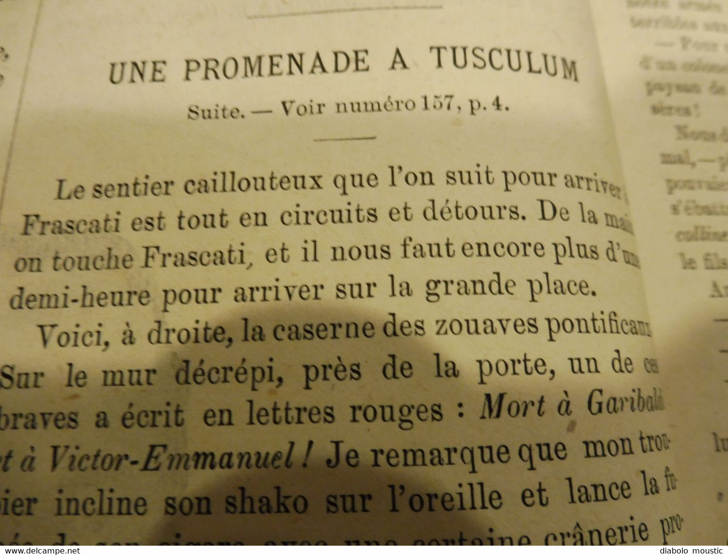 1876 : MUSÉE UNIVERSEL :École Navale de Brest avec le "BORDA" ;Italie (Tusculum); etc , Nombreuses gravures