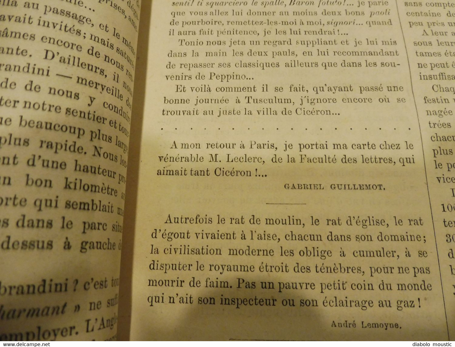 1876 : MUSÉE UNIVERSEL :École Navale de Brest avec le "BORDA" ;Italie (Tusculum); etc , Nombreuses gravures