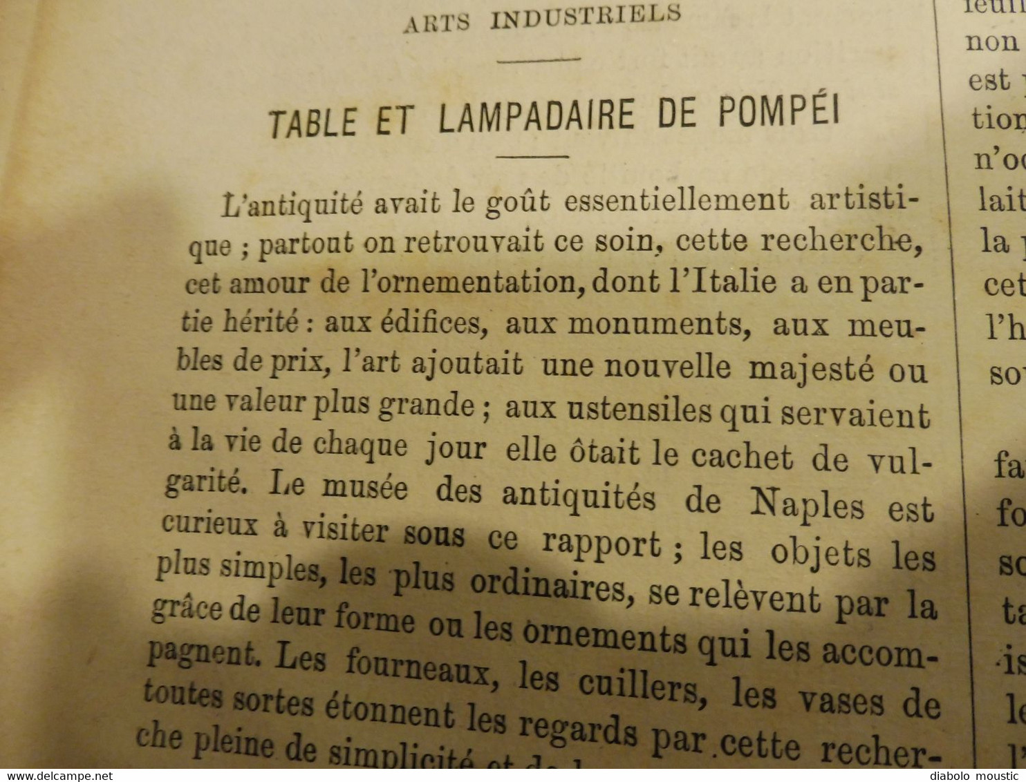 1876 : MUSÉE UNIVERSEL :École Navale de Brest avec le "BORDA" ;Italie (Tusculum); etc , Nombreuses gravures