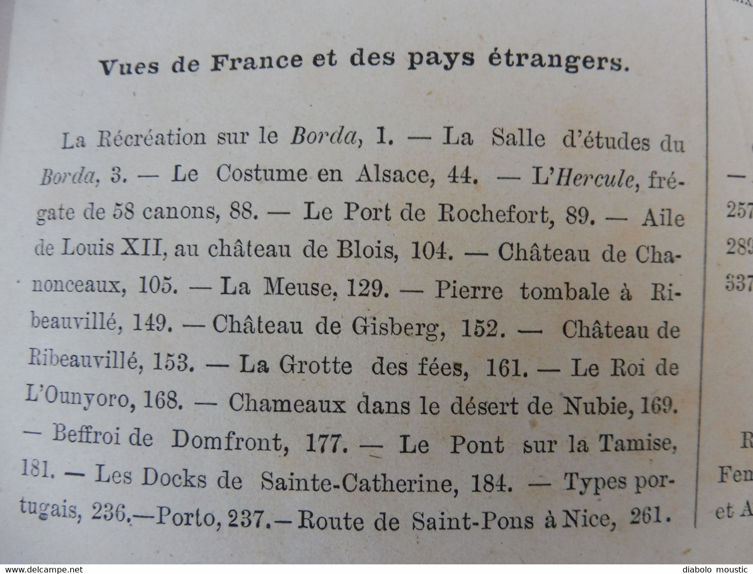 1876 : MUSÉE UNIVERSEL :École Navale de Brest avec le "BORDA" ;Italie (Tusculum); etc , Nombreuses gravures