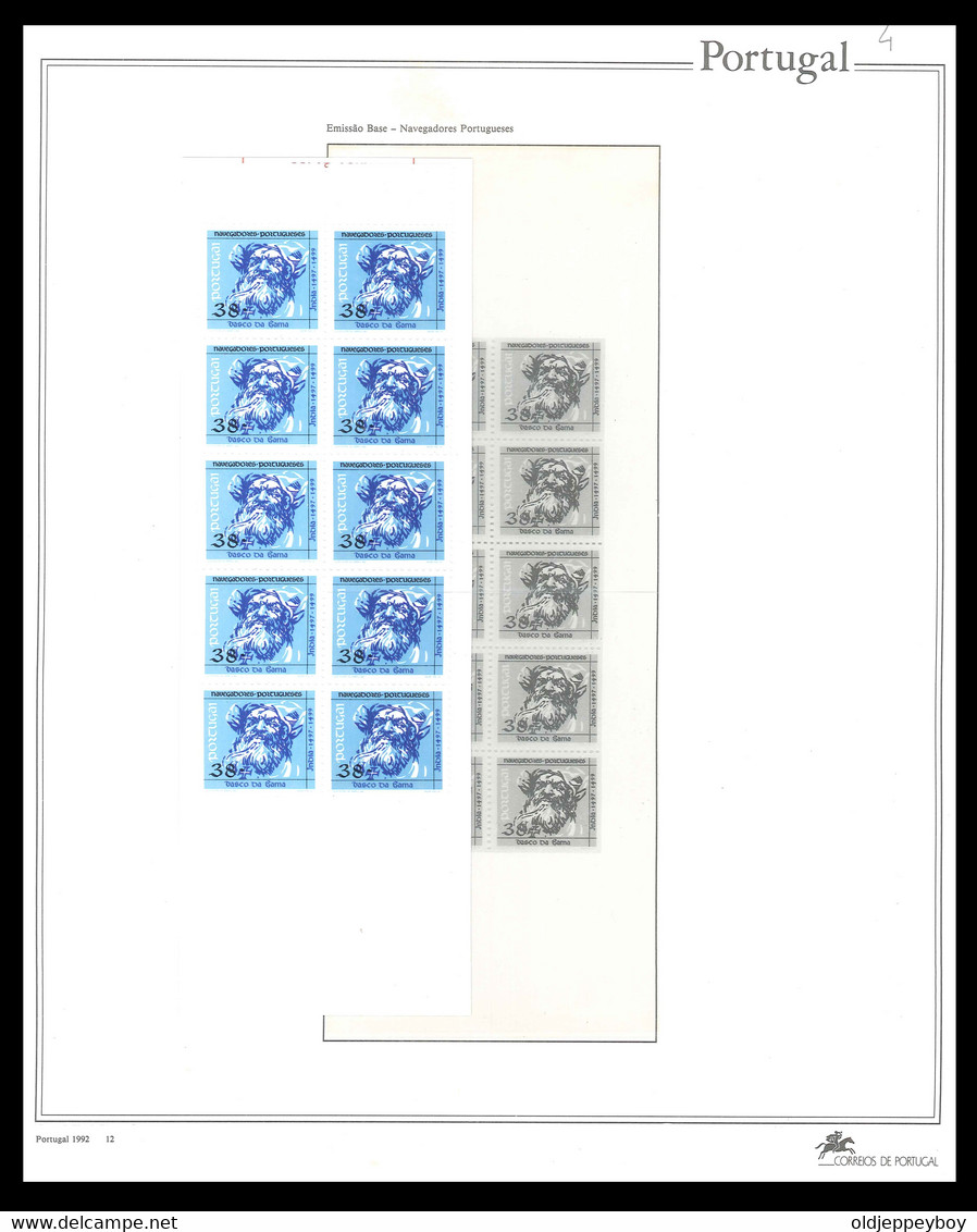 Navegadores Portugueses, Caderneta Booklet C/ 10 Selos Novos De 38$00 , 1992 - MNH/Neuf Post Office Fresh - Explorers