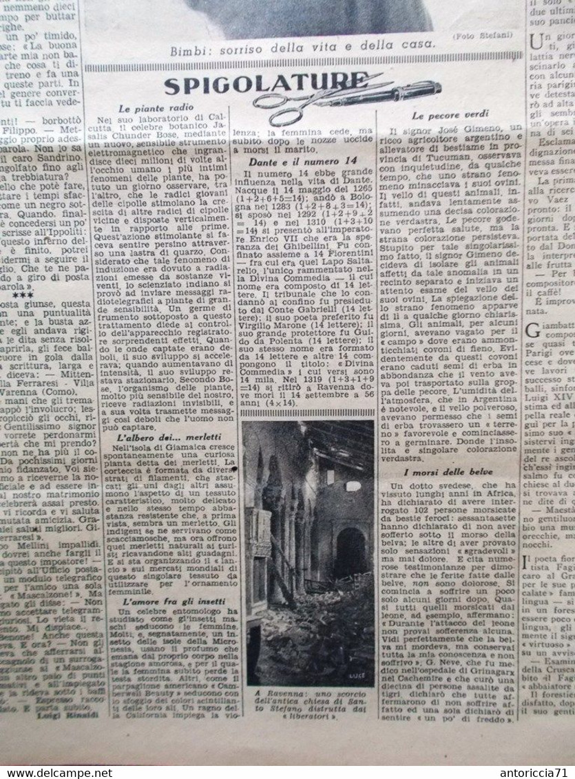 La Domenica Del Corriere 5 Novembre 1944 WW2 Nicobare Kamikaze Abe Ravenna Reich - Guerra 1939-45