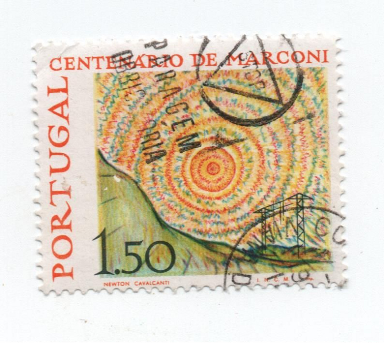 PORTUGAL»1.50»1974»DIFFUSION OF HERTZIAN WAVES»MICHEL PT 1237»USED - Used Stamps