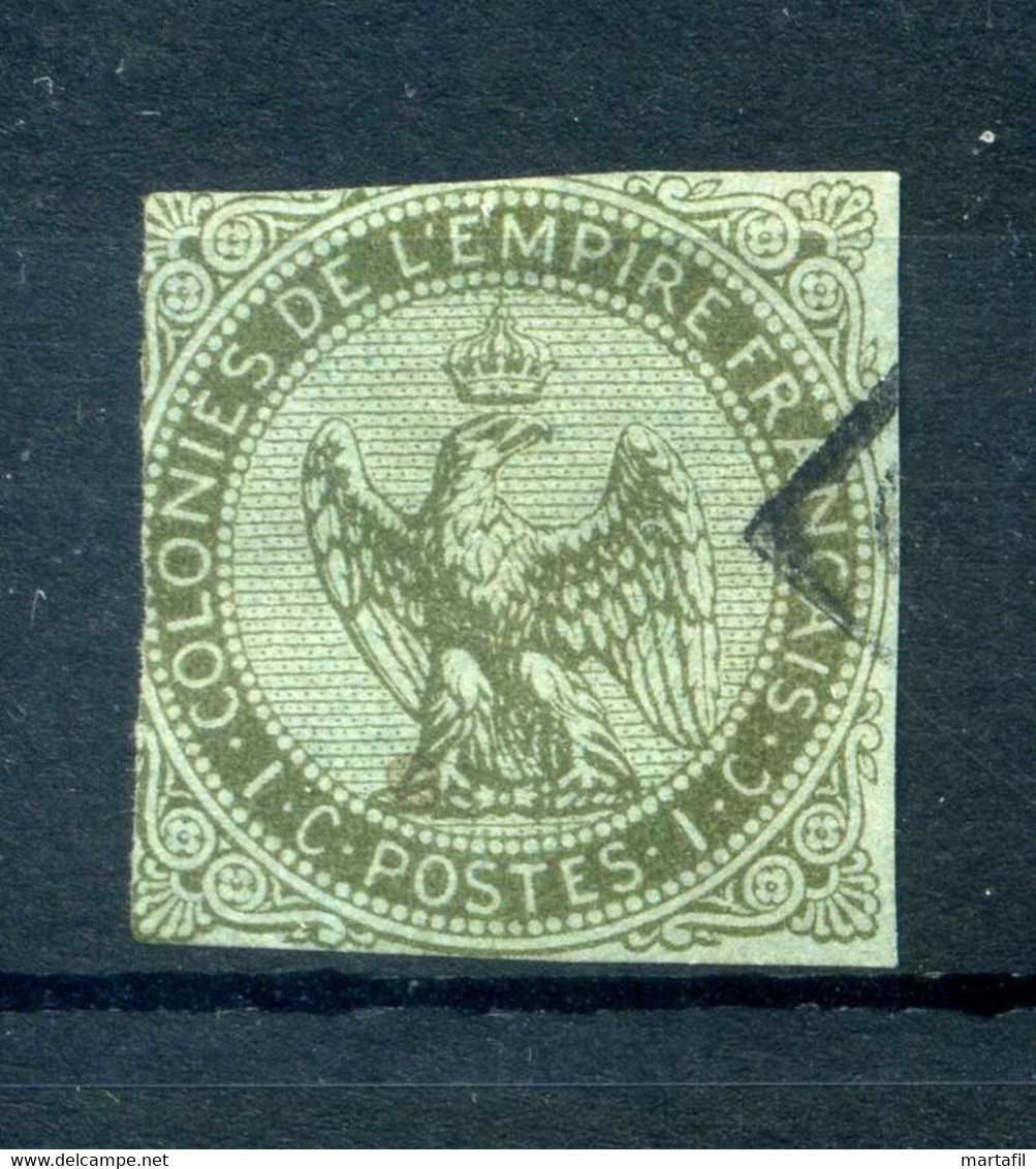 1859-65 Emissione Generale AQUILA N.1 USATO - Aigle Impérial