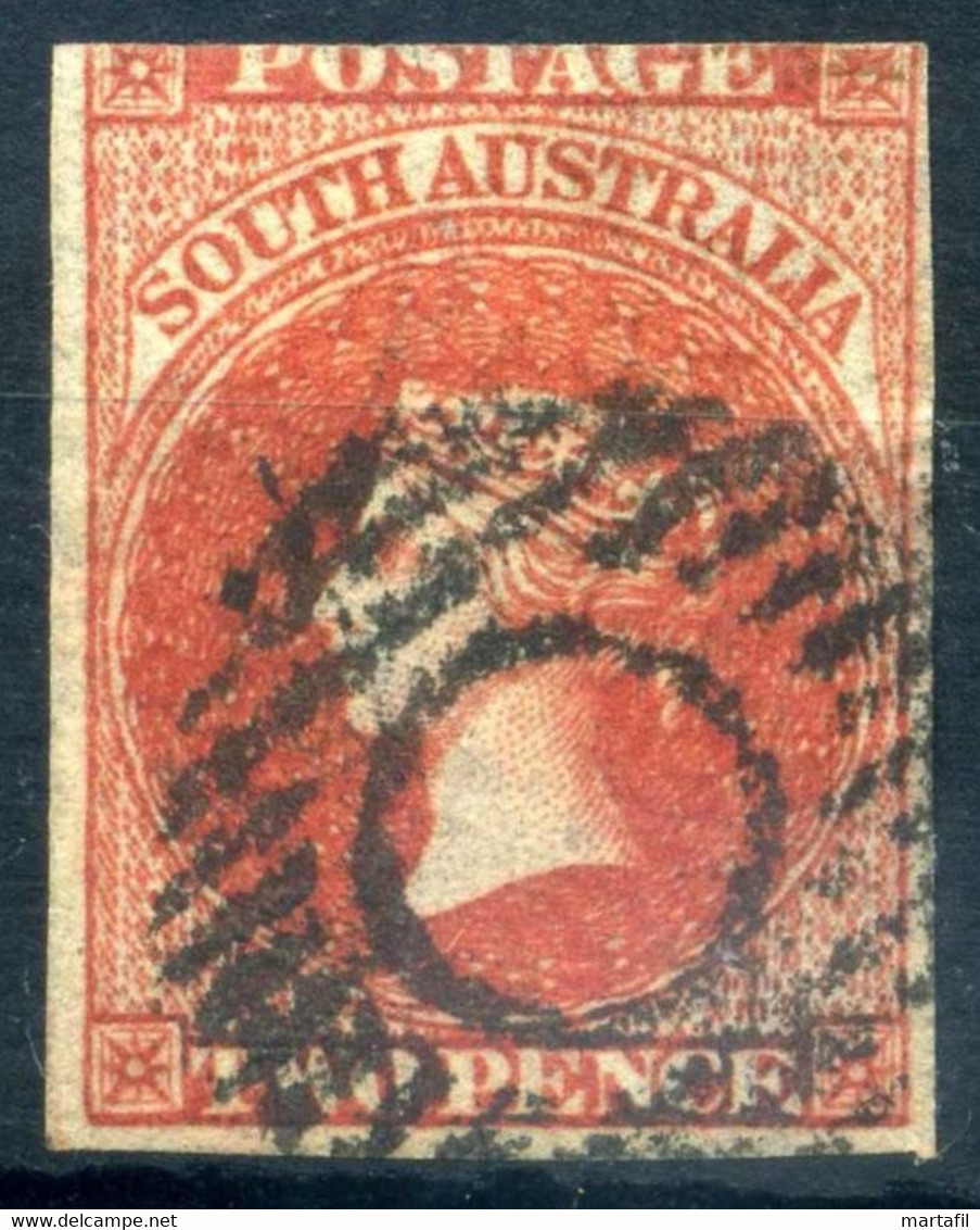 1856-59 South Australia AUSTRALIA DEL SUD N.2a USATO - Oblitérés