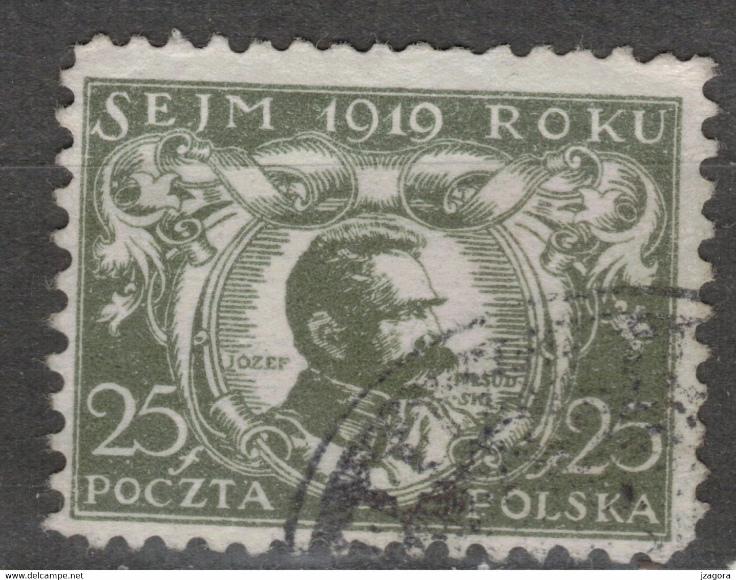 POLEN POLOGNE POLAND 1919 Mi 127  USED  POLISH PARLIAMENT SEJM PILSUDSKI - Oblitérés