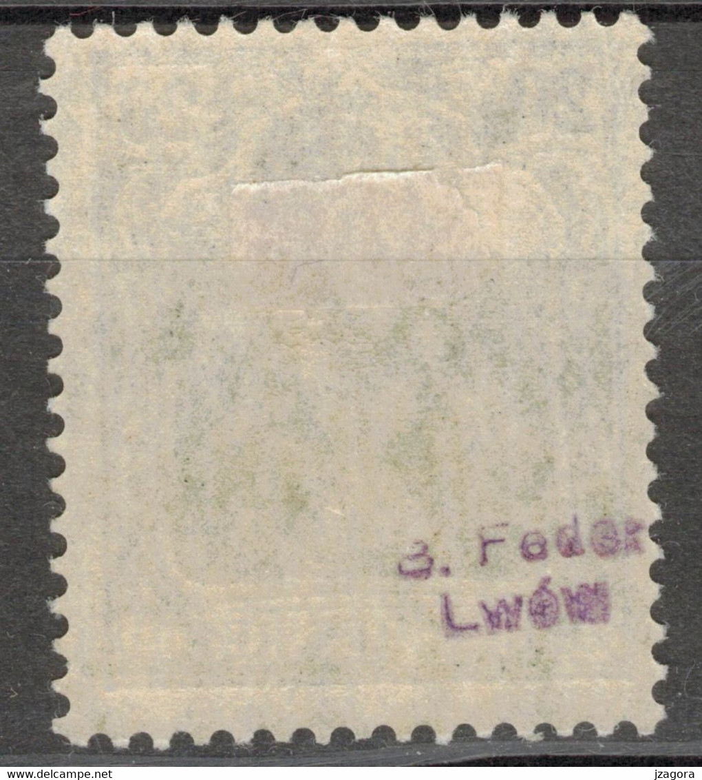 POLEN POLOGNE POLAND 1919 Mi 132 (*) - DISPLACED OVERRINT - VERSETZT AUFDRUCK - SIGNED - Oblitérés