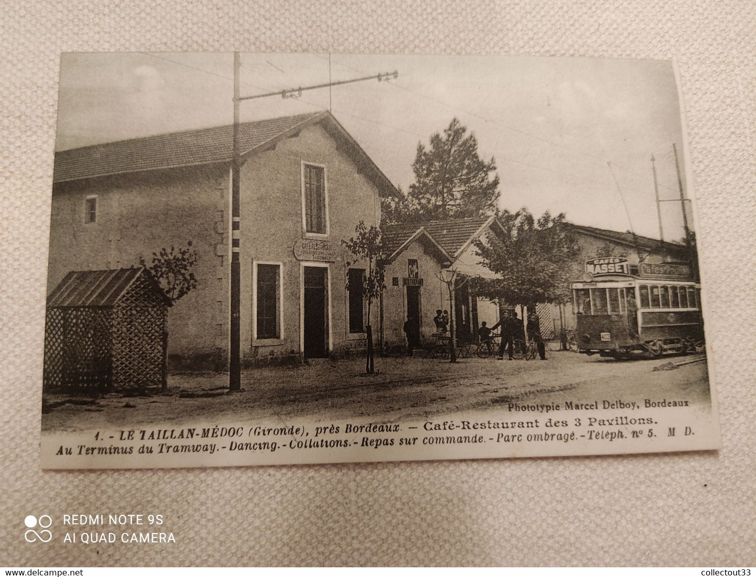 CPA Le Taillan Médoc Café Restaurant Des 3 Pavillons Terminus Du Tramway - Altri & Non Classificati