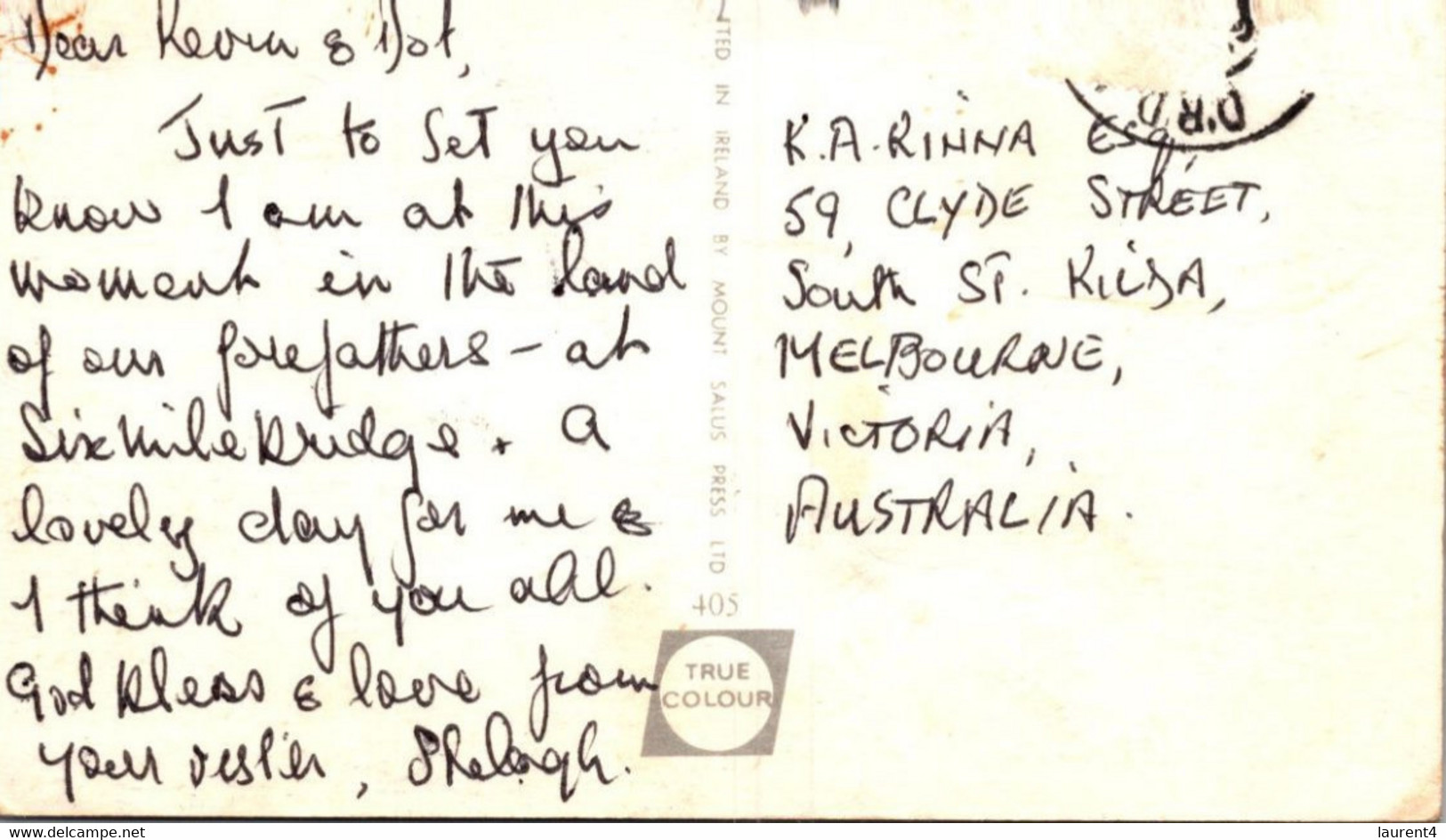 (4 A 45)  Ireland - Posted To Australia 1969 - Ennis - Co-Clare - Clare