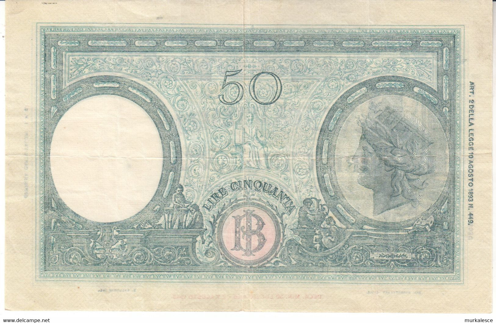 9919--ITALIA  LIRE  CINQUANTA    AGOSTO  1943 - 50 Liras