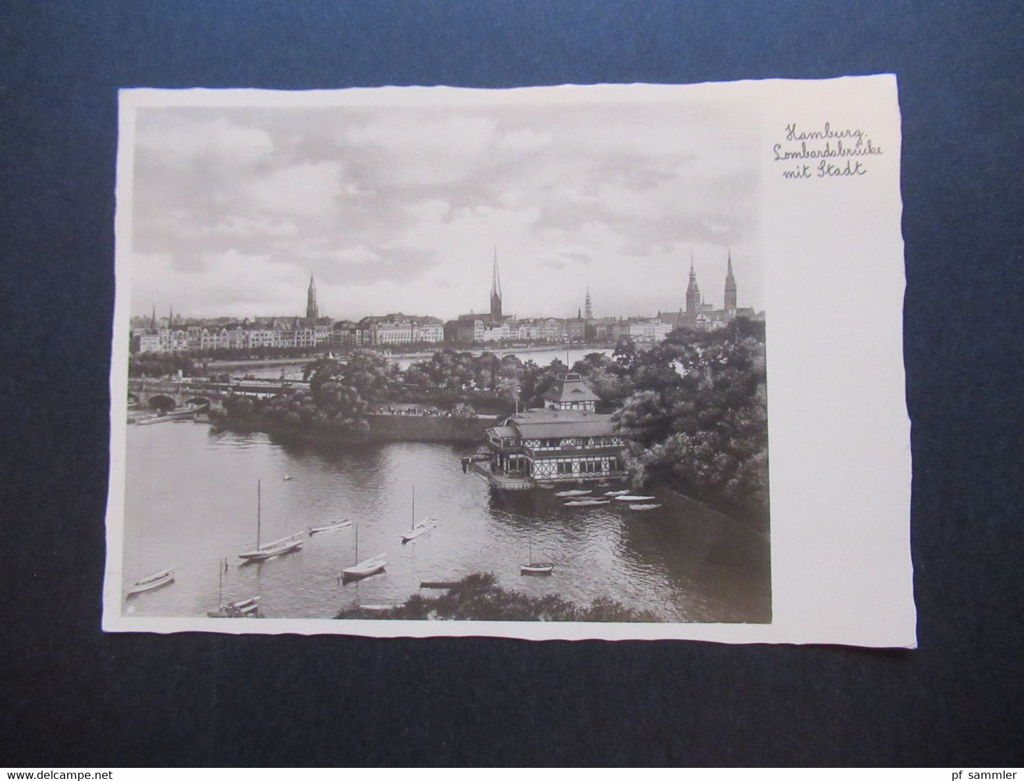 Deutsches Reich 1932 Echtfoto AK Hamburg Lombardsbrücke Mit Stadt Wiener Postkartenverlag Hamburg Brandsende - Mitte