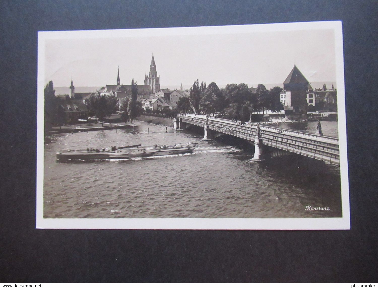 DR 1926 Echtfoto AK Konstanz Edition Photoglob Zürich Bahnpoststempel Konstanz Zug 1427 - Konstanz