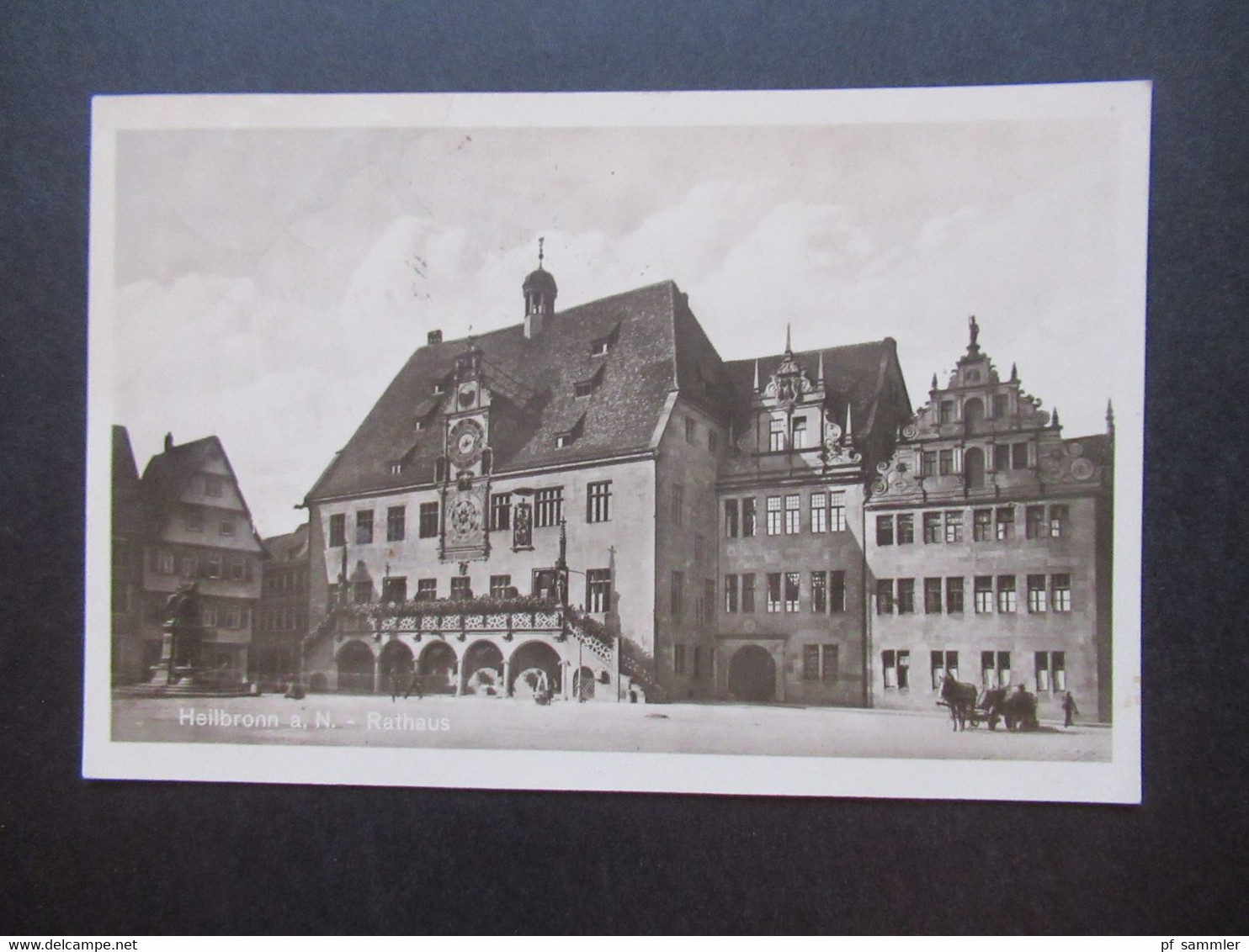 DR 1927 Echtfoto AK Heilbronn Rathaus Als Auslandskarte In Die Schweiz Gelaufen - Heilbronn