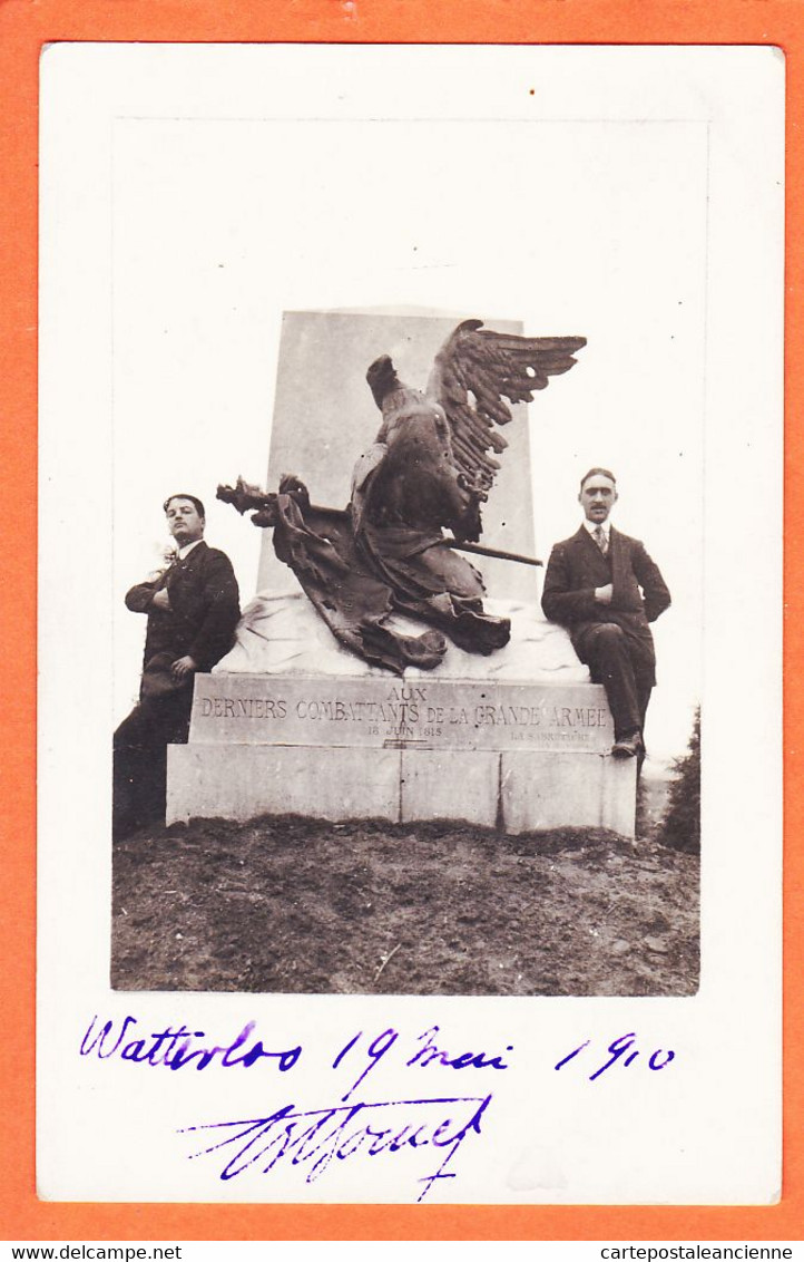 VaW257 ♥️ Carte-Photo WATTERLOO Waterloo Derniers Combattants Grande Armée 19 Mai 1910 - Waterloo