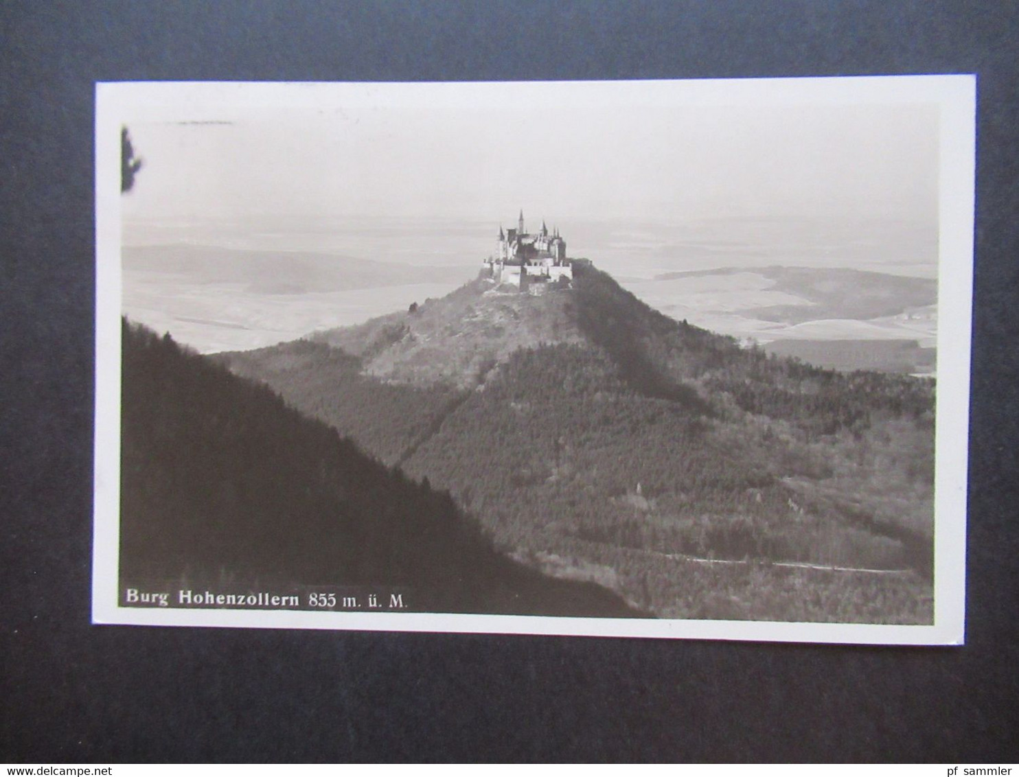 DR 1926 Foto AK Burg Hohenzollern 855 M.ü.M.Verlag H. Sting Tübingen - Hechingen