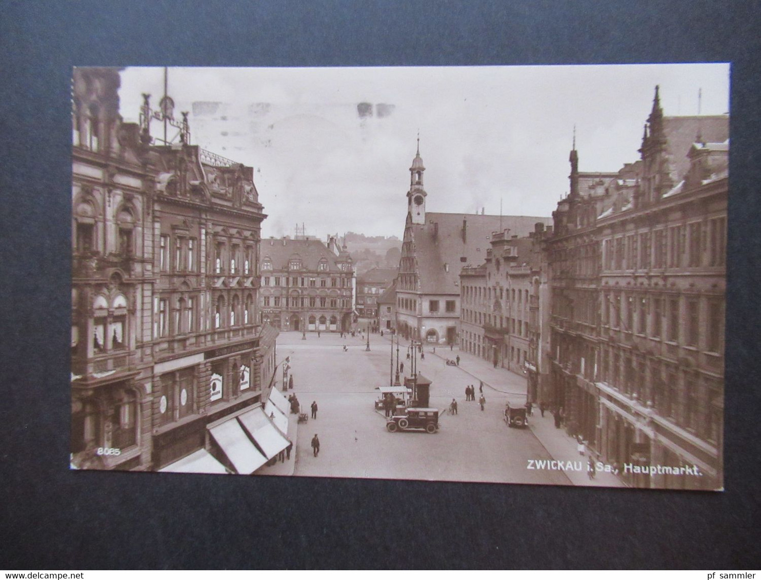 DR 1927 Echtfoto AK Zwickau In Sachsen Hauptmarkt Verlag H. Rubin Dresden Blasewitz - Zwickau