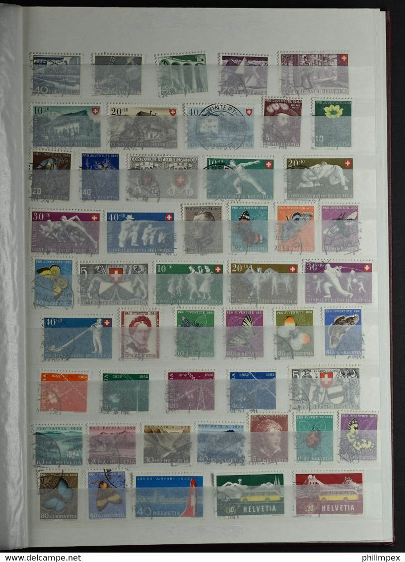 SWITZERLAND, COLLECTION ABOUT 1870 DIFFERENT STAMPS IN STOCKBOOK!
