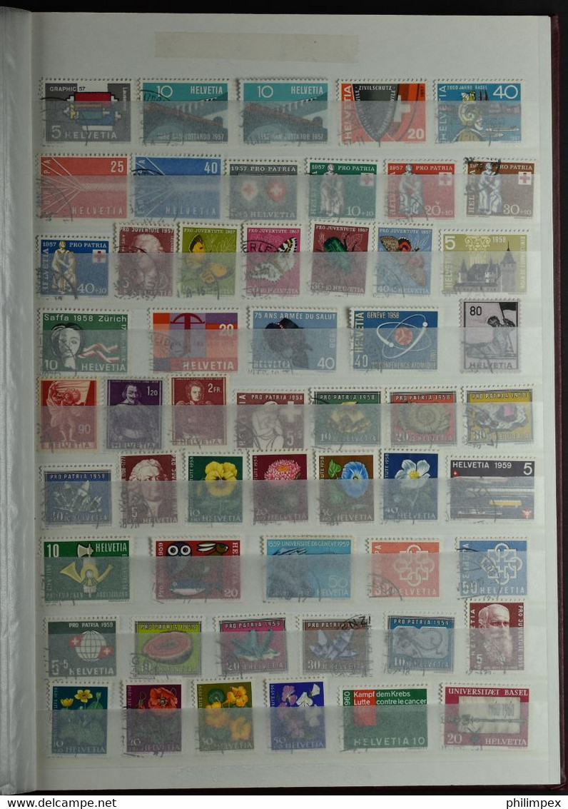 SWITZERLAND, COLLECTION ABOUT 1870 DIFFERENT STAMPS IN STOCKBOOK!