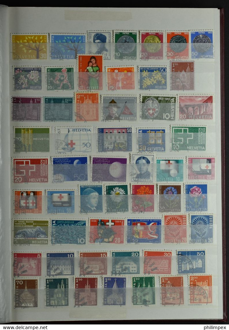 SWITZERLAND, COLLECTION ABOUT 1870 DIFFERENT STAMPS IN STOCKBOOK!