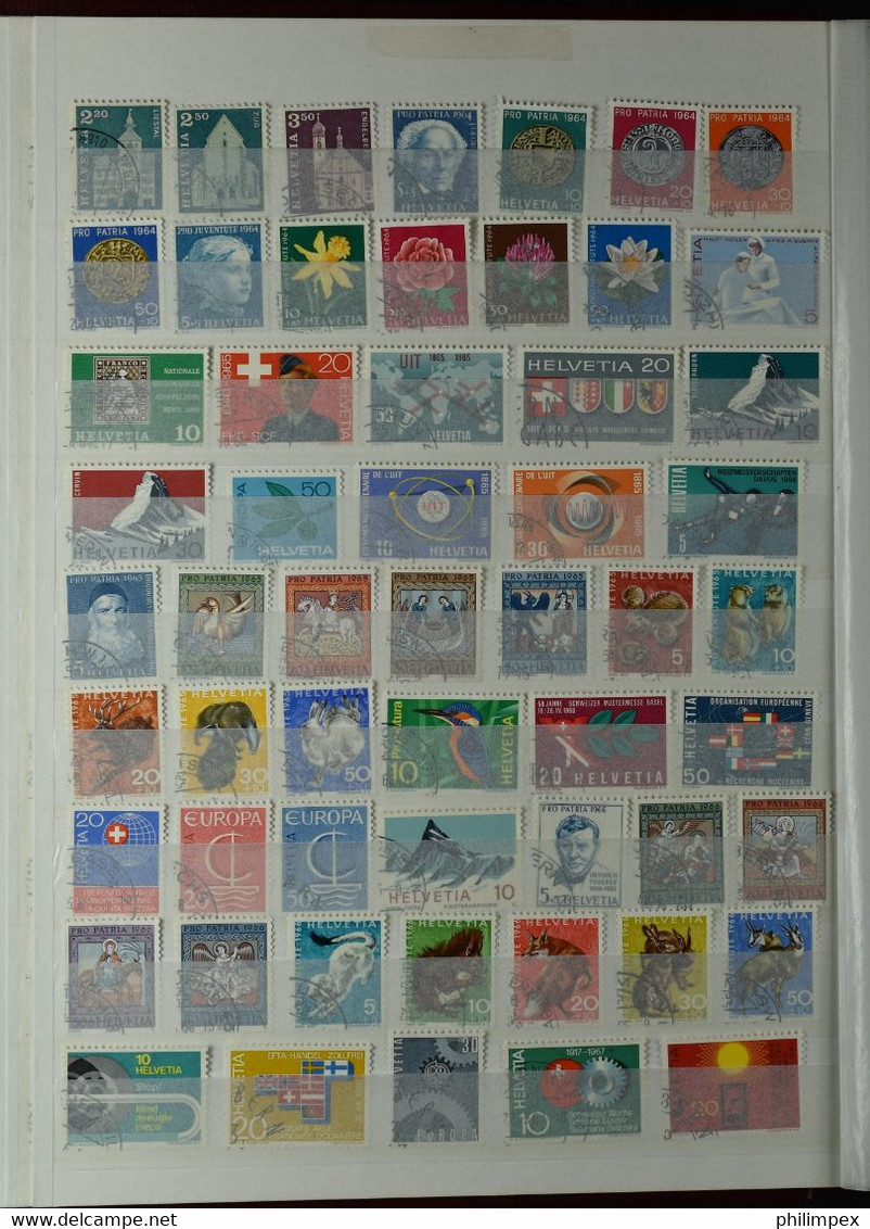 SWITZERLAND, COLLECTION ABOUT 1870 DIFFERENT STAMPS IN STOCKBOOK!