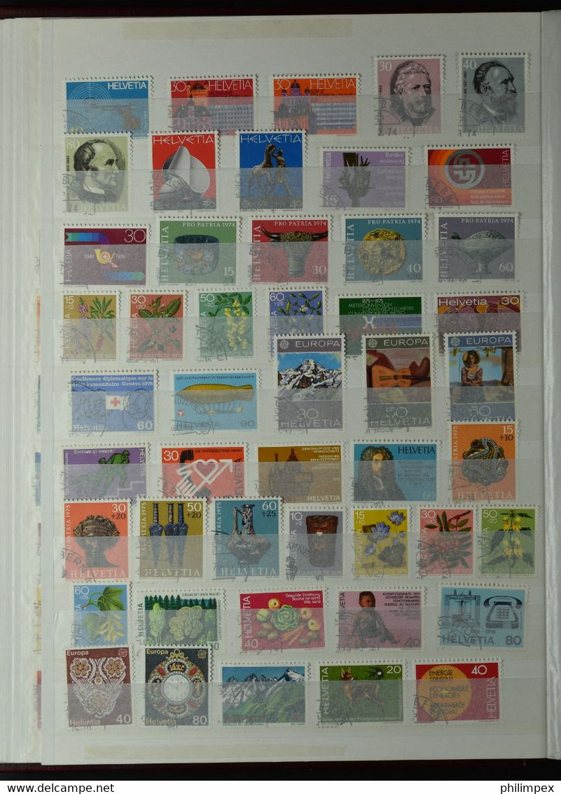 SWITZERLAND, COLLECTION ABOUT 1870 DIFFERENT STAMPS IN STOCKBOOK!