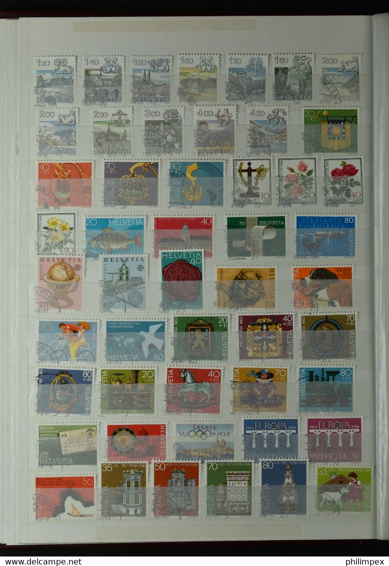 SWITZERLAND, COLLECTION ABOUT 1870 DIFFERENT STAMPS IN STOCKBOOK!