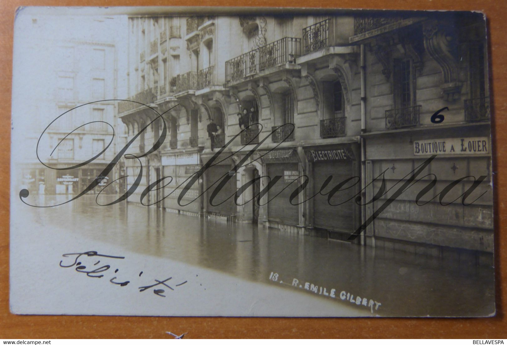 Paris D75 Arr. 12. Carte Photo N° 18 Reu Emile Gilbert  Inondation Des Maison RPPC - Arrondissement: 12