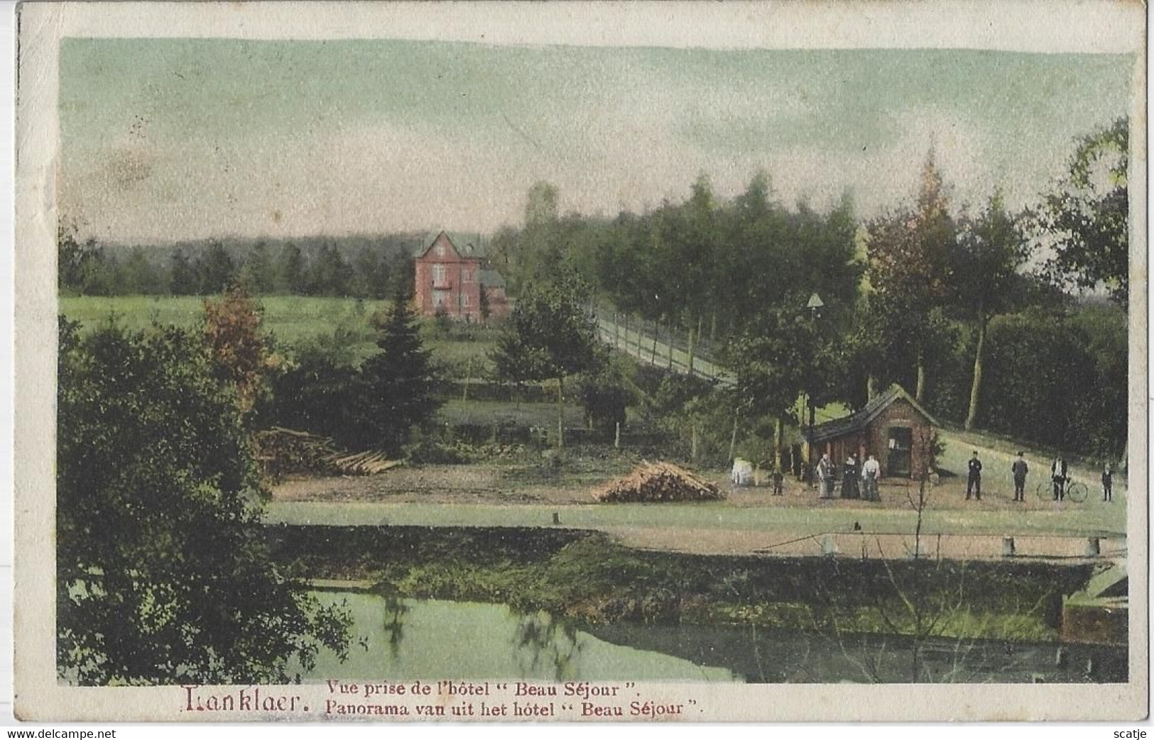 Lanklaer.  -   Vue Prise De L'Hôtel  "Beau Séjour¨.  -  1908  Naar   Anvers - Dilsen-Stokkem