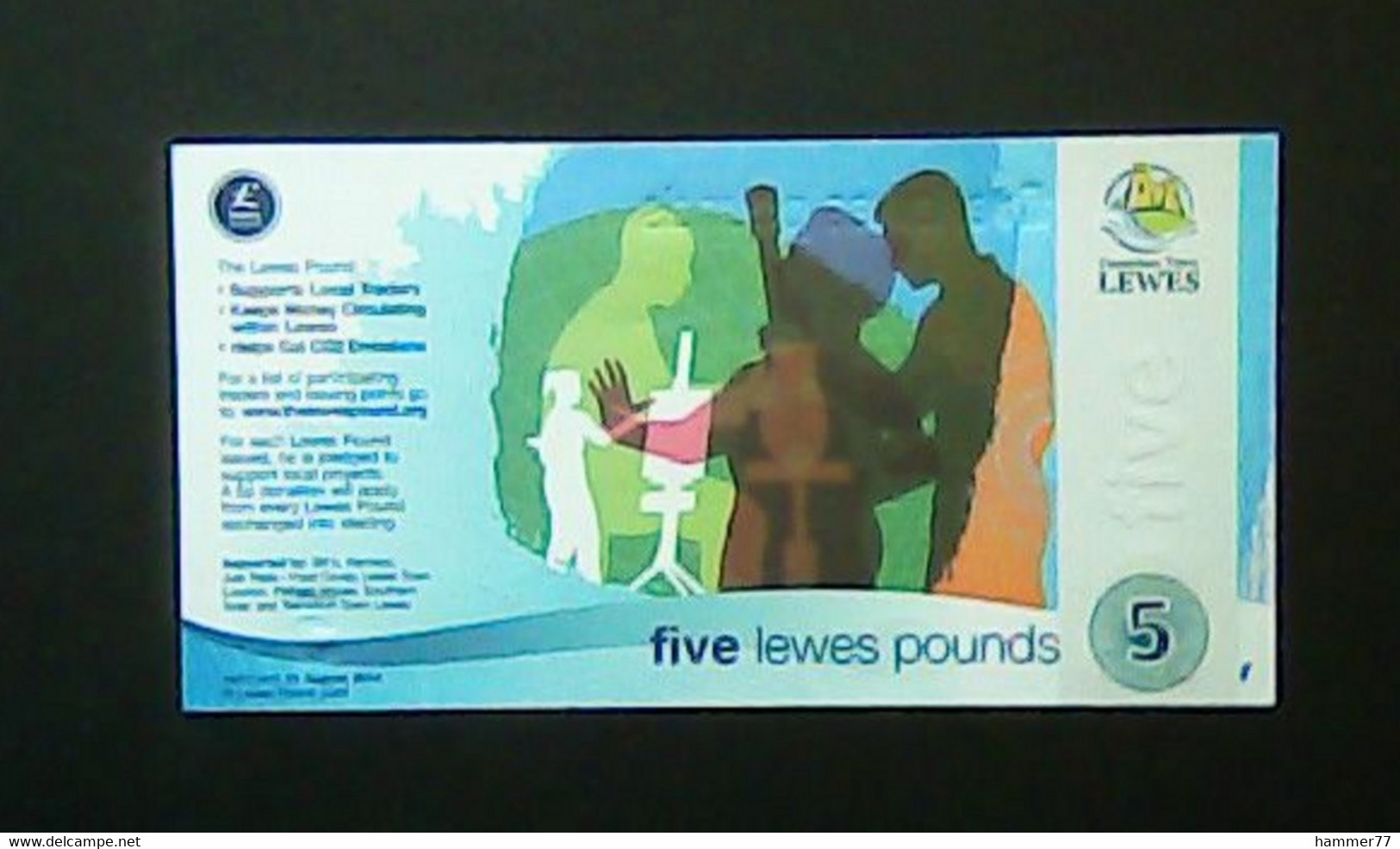 United Kingdom England 2009: Lewes 5 Pounds Unc - 5 Pond