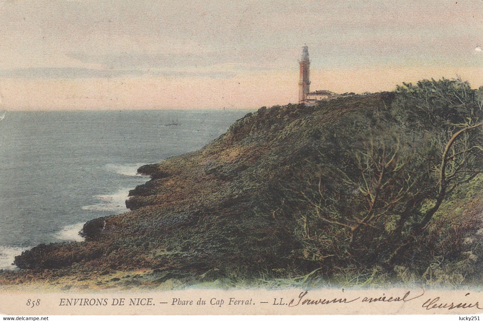 France - Phare - Environs De Nice - Phare Du Cap Ferrat - Circulée 29/05/1905 - Fari