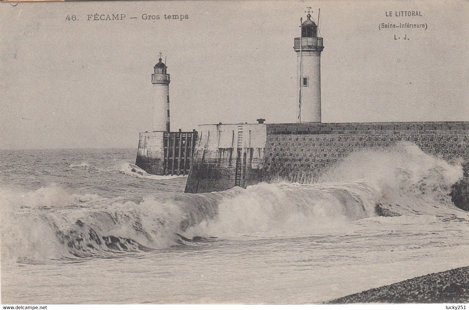 France - Phare - Fécamp - Phare Par Gros Temps - Circulée 24/08/1906 - Lighthouses