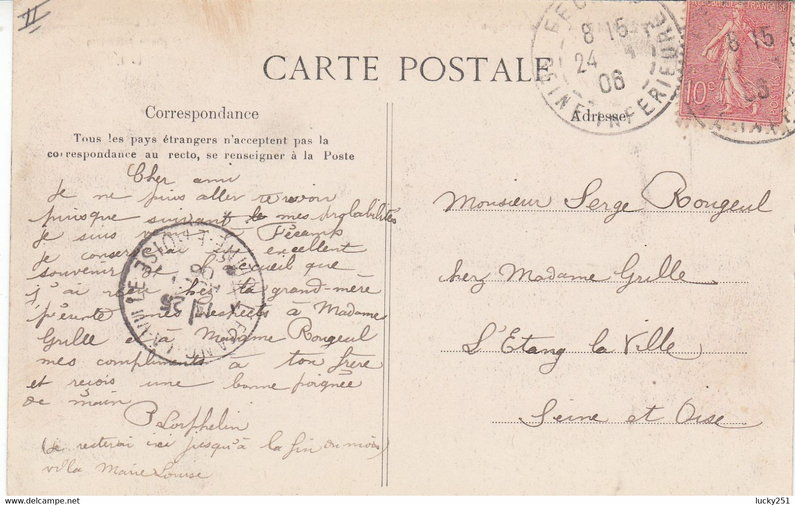 France - Phare - Fécamp - Phare Par Gros Temps - Circulée 24/08/1906 - Faros