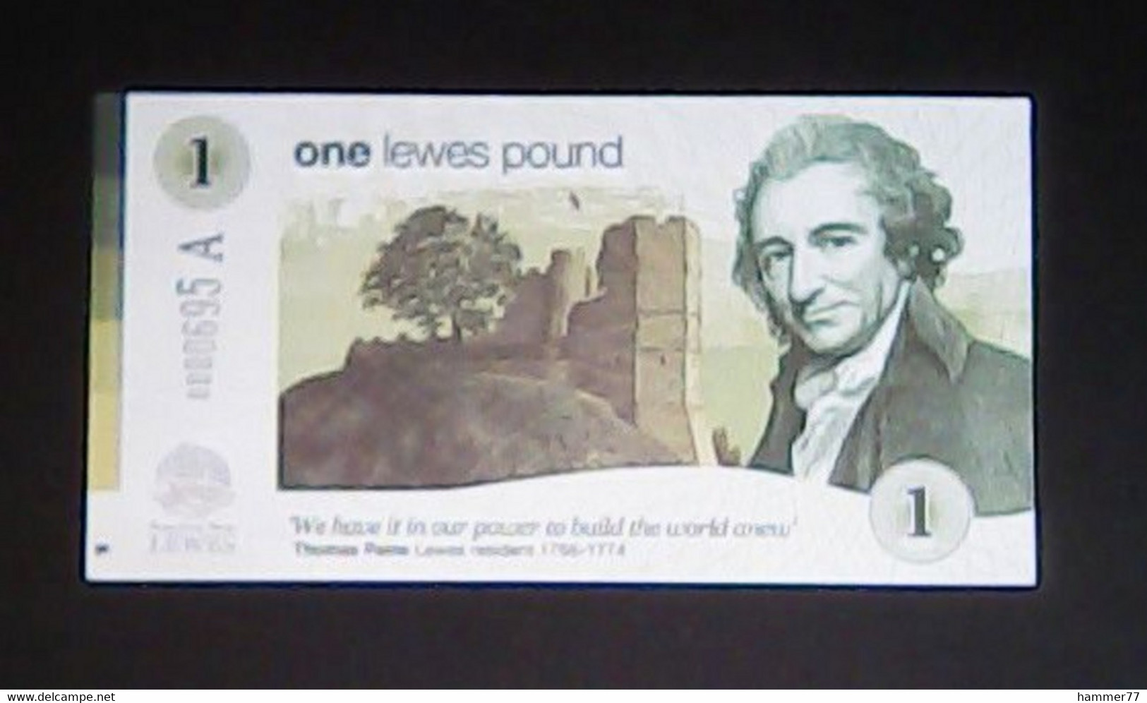 United Kingdom England: 2017 Lewes 1 Pound Unc - 1 Pound