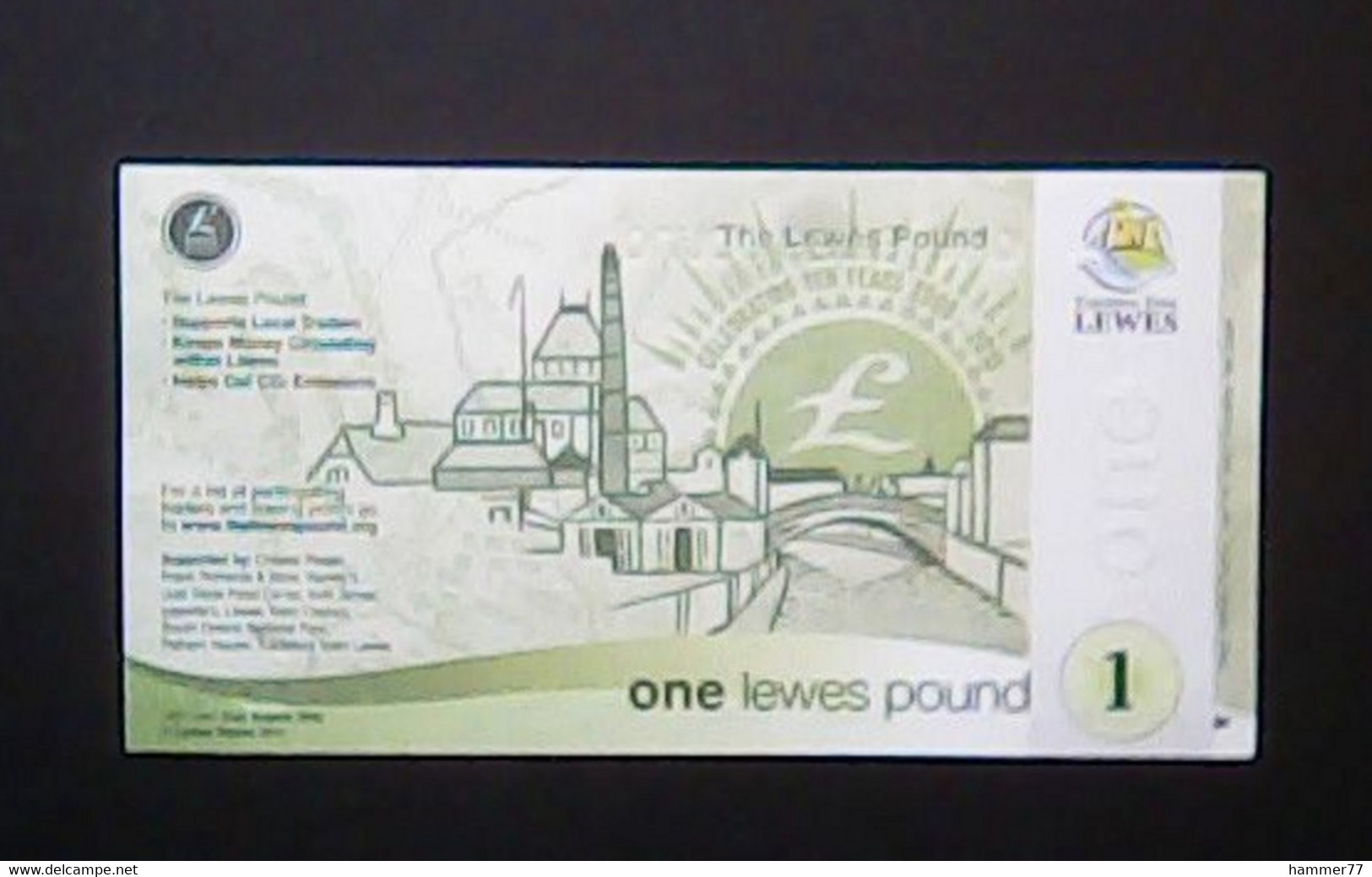 United Kingdom England: 2017 Lewes 1 Pound Unc - 1 Pond