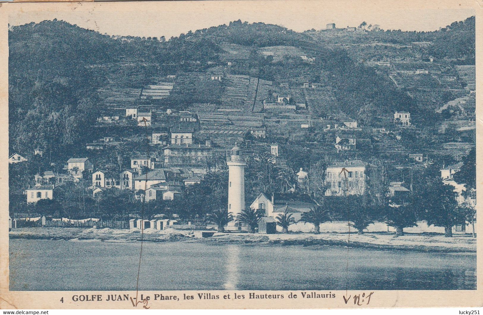 France - Phare - Golfe Juan - Phare, Les Villas Et Les Hauteurs De Vallauris - Circulée - Leuchttürme