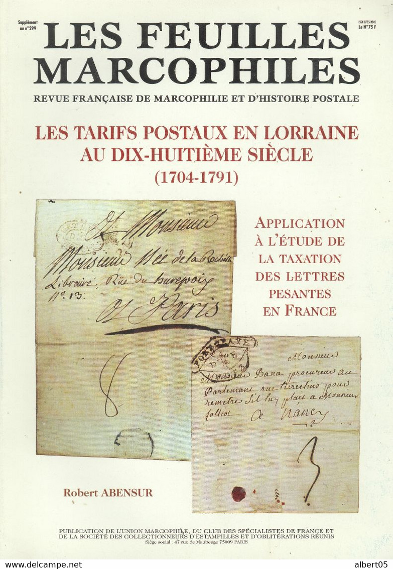 Les Tarifs Postaux En Lorraine Au XVIII ème Siècle - Filatelie En Postgeschiedenis