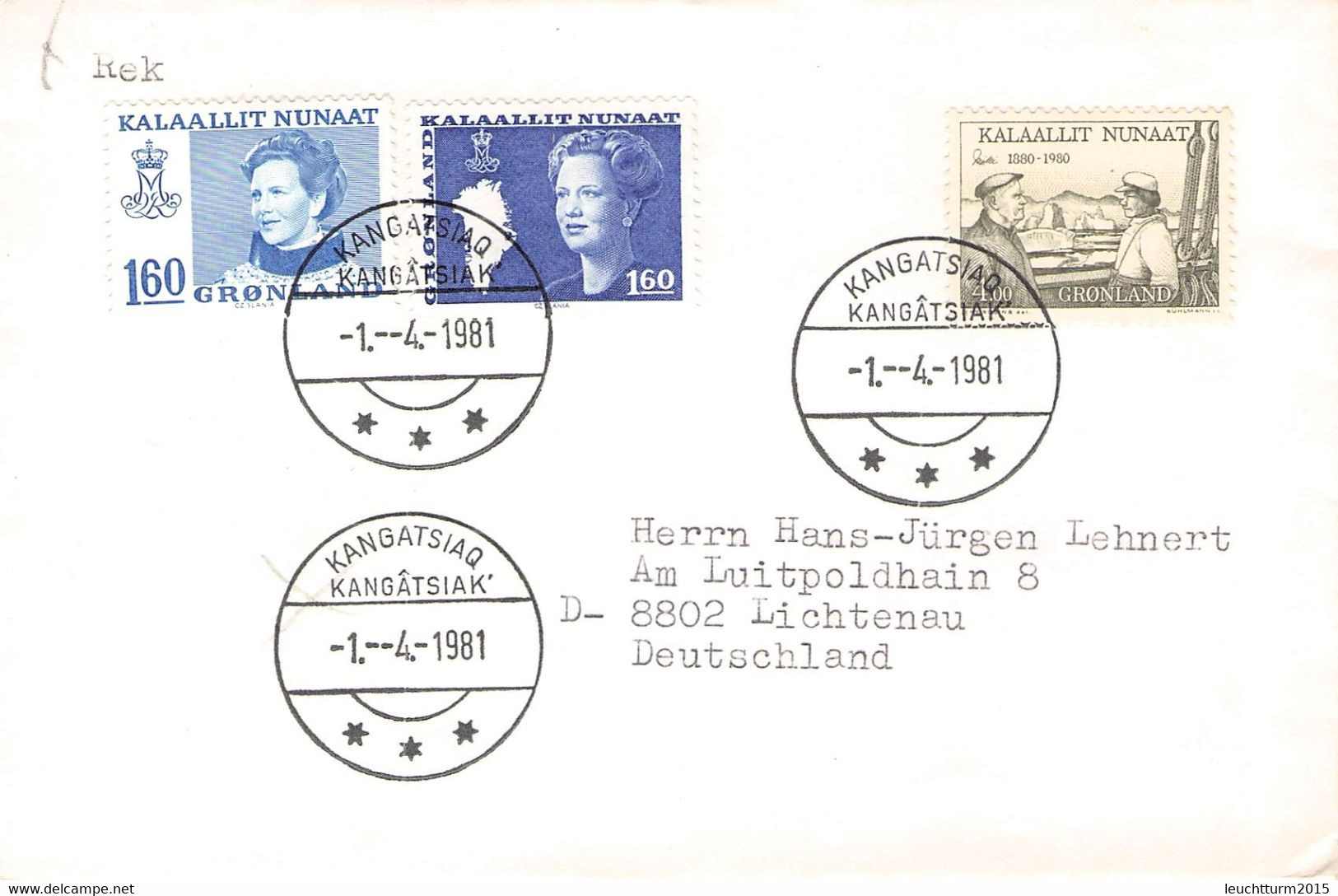 GREENLAND - FDC 1981 KANGATSIAQ > LICHTENAU/DE Mi #122, 125, 114  / PR 136 - Brieven En Documenten