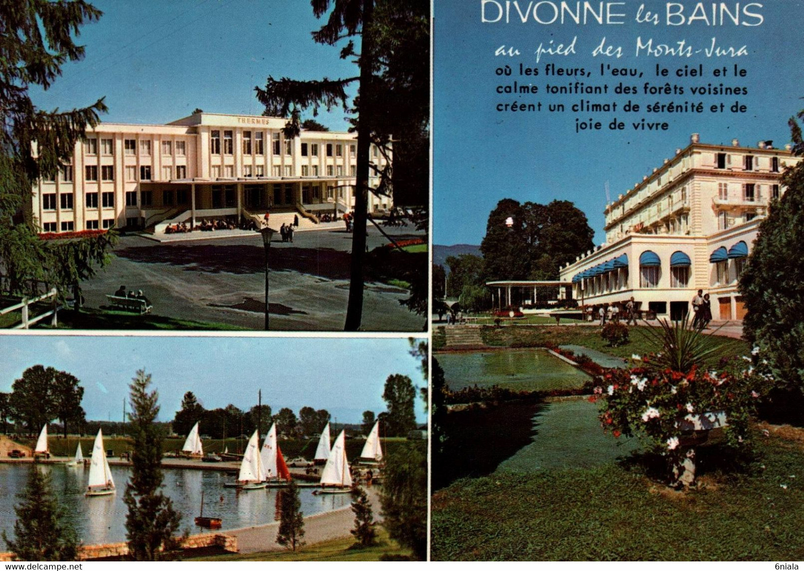 6899 DIVONNE Les Thermes, Le Casino, Les Voiliers Sur Le Lac , (scan Recto-verso) 01 Ain - Divonne Les Bains